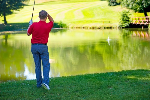 Golf course water hazards and strategies